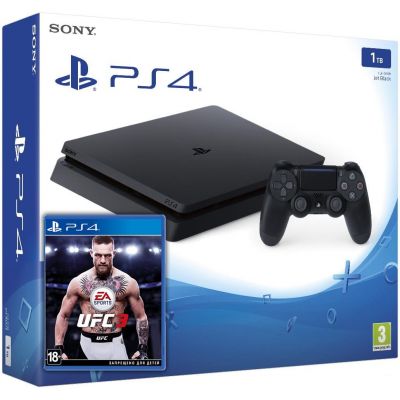 Sony Playstation 4 Slim 1Tb + UFC 3 (русская версия)