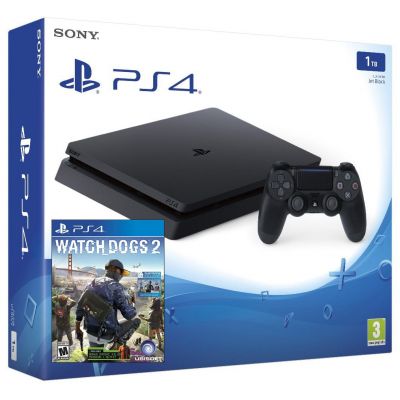 Sony Playstation 4 Slim 1Tb + Watch Dogs 2 (русская версия) 