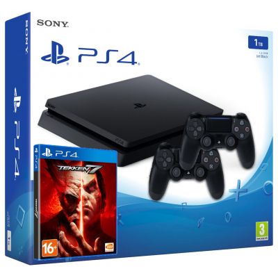 Sony Playstation 4 Slim 1Tb + Tekken 7 (русская версия) + DualShock 4 (Version 2) (black)