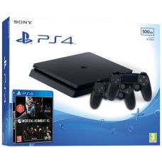 Sony Playstation 4 Slim 500Gb + Mortal Kombat XL (русская версия) + DualShock 4 (Version 2) (black)