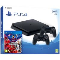 Sony Playstation 4 Slim 500Gb + Pro Evolution Soccer 2020 (eFootball) (русская версия) + DualShock 4 (Version 2) (black)