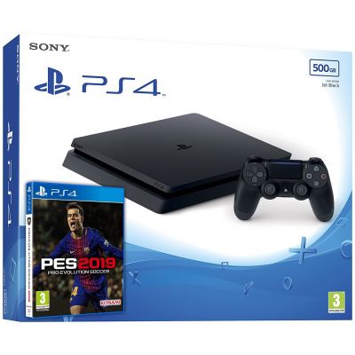 Sony Playstation 4 Slim 500Gb + Pro Evolution Soccer 2019 (русская версия)