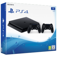 Sony Playstation 4 Slim 1Tb + DualShock 4 (Version 2) (black)