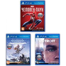 Spider-Man + Horizon Zero Dawn Complete Edition + Detroit: Become Human (русские версии) (PS4) Exclusive Games Bundle 5