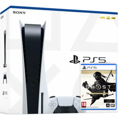 Sony PlayStation 5 White 825Gb + Ghost of Tsushima Director's Cut (русская версия)