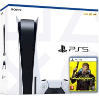 Sony PlayStation 5 White 825Gb + Cyberpunk 2077 (русская версия)