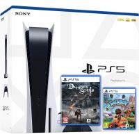 Sony PlayStation 5 White 825Gb + Demon's Souls (русская версия) + Sackboy: A Big Adventure (русская версия)