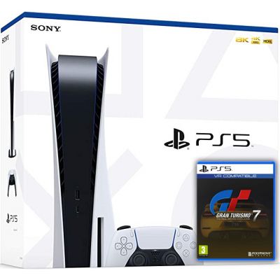 Sony PlayStation 5 White 825Gb + Gran Turismo 7 (русская версия)