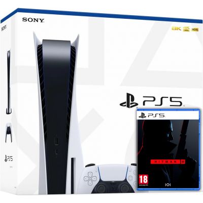 Sony PlayStation 5 White 825Gb + Hitman 3 (русская версия)