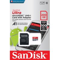 Карта памяти SanDisk Ultra Plus microSDXC UHS-I 200GB + SD-adapter (SDSQUAR-200G-GN6MA)