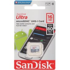 Карта памяти SanDisk Ultra microSDHC UHS-I 16GB (SDSQUNS-016G-GN3MN) 