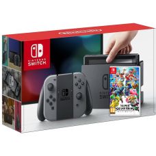 Nintendo Switch Gray + Игра Super Smash Bros. Ultimate (русская версия)...