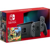 Nintendo Switch Gray (Upgraded version) + Ring Fit Adventure