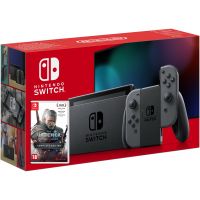 Nintendo Switch Gray (Upgraded version) + Игра The Witcher 3: Wild Hunt Complete Edition (русская версия)