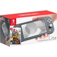 Nintendo Switch Lite Gray + Игра Super Mario 3D World + Bowser's Fury (русская версия)