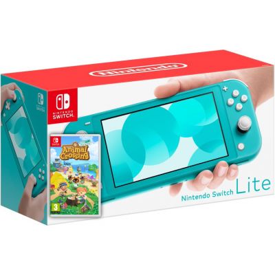 Nintendo Switch Lite Turquoise + Игра Animal Crossing: New Horizons