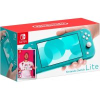 Nintendo Switch Lite Turquoise + Игра FIFA 20 Legacy Edition (русская версия)