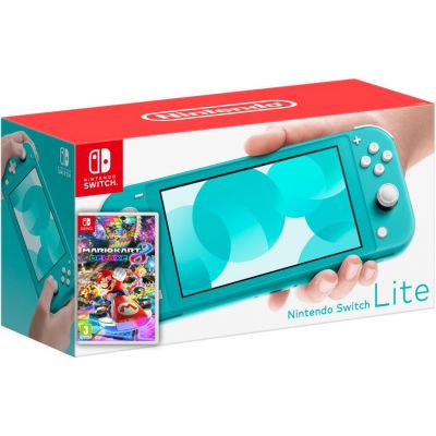 Nintendo Switch Lite Turquoise + Игра Mario Kart 8 Deluxe