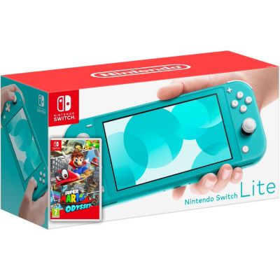 Nintendo Switch Lite Turquoise + Игра Super Mario Odyssey