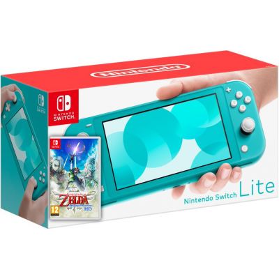 Nintendo Switch Lite Turquoise + Игра The Legend of Zelda: Skyward Sword HD