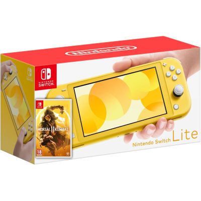 Nintendo Switch Lite Yellow + Игра Mortal Kombat 11