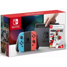 Nintendo Switch Neon Blue-Red + Игра NBA 2K18 (русская версия)
