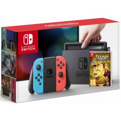 Nintendo Switch Neon Blue-Red + Игра Rayman Legends: Definitive Edition