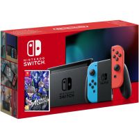 Nintendo Switch Neon Blue-Red (Upgraded version) + Игра Astral Chain (русская версия)