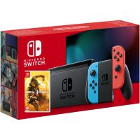 Nintendo Switch Neon Blue-Red (Upgraded version) + Игра Mortal Kombat 11 (русские субтитры)