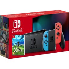 Nintendo Switch Neon Blue-Red (Upgraded version) + Игра The Legend of Zelda: Breath of the Wild (русская версия)
