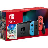 Nintendo Switch Neon Blue-Red (Upgraded version) + Игра The Legend of Zelda: Skyward Sword HD (русская версия)