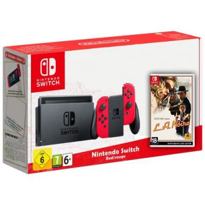 Nintendo Switch Red-Rouge + Игра L.A. Noire (русская версия)