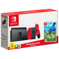 Nintendo Switch Red-Rouge + Игра The Legend of Zelda: Breath of the Wild (русская версия)