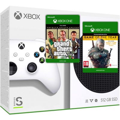 ≡ Microsoft Xbox Series S 512Gb + GTA 5 Premium Edition + The Witcher 3 ...