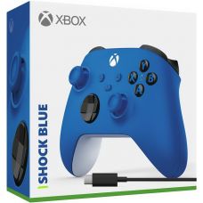 Microsoft Xbox Series X | S Wireless Controller with Bluetooth (Shock Blue) + USB Type-C кабель