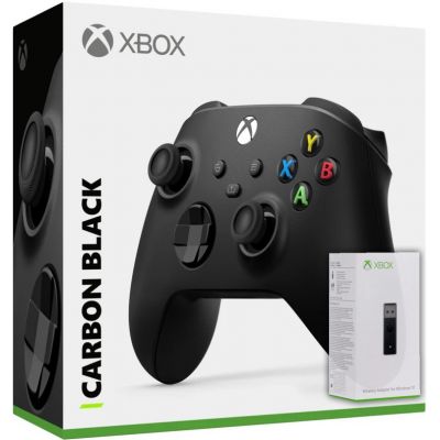 Геймпад Microsoft Xbox Series X, S (Carbon Black) + Беспроводной Adapter Windows