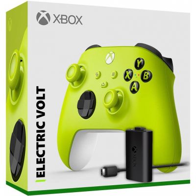 Геймпад Microsoft Xbox Series X, S (Electric Volt) + Play & Charge Kit