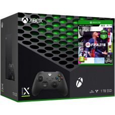 Microsoft Xbox Series X 1Tb + FIFA 21 (русская версия) + доп. Wireless Controller with Bluetooth (Carbon Black)
