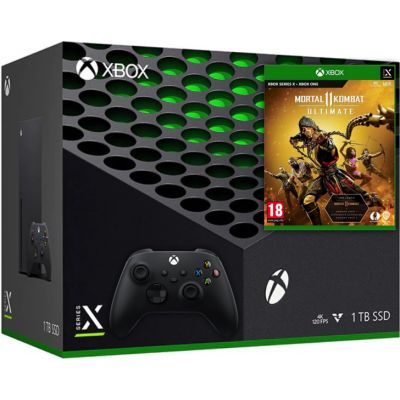Microsoft Xbox Series X 1Tb + Mortal Kombat 11 Ultimate (російські субтитри) + дод. Геймпад Microsoft Xbox Series X, S (Carbon Black)