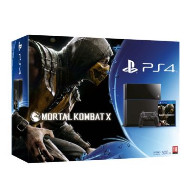 Sony PlayStation 4 500Gb + Игра Mortal Kombat X (русская версия)