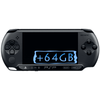 Sony PSP E1000 Street  Piano Black + Карта Памяти 64Gb + Чехол + Пленка + USB кабель + Игры