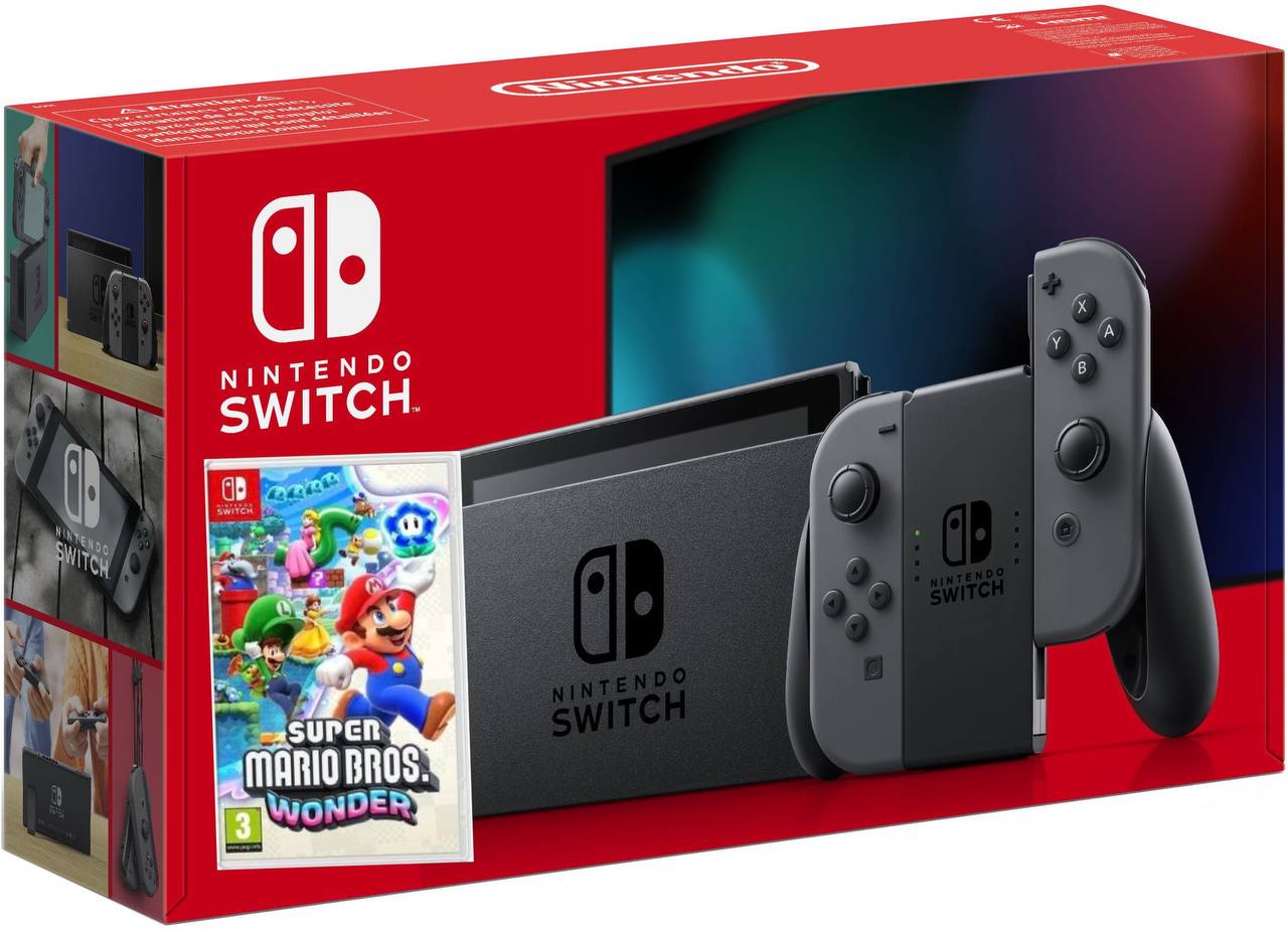 Купить Nintendo Switch Gray (Upgraded version) + Super Mario Bros ...