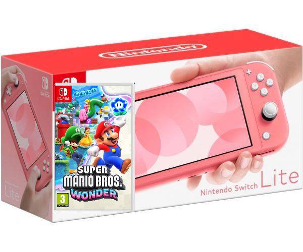 Купить Nintendo Switch Lite Coral + Игра Super Mario Bros Wonder в ...