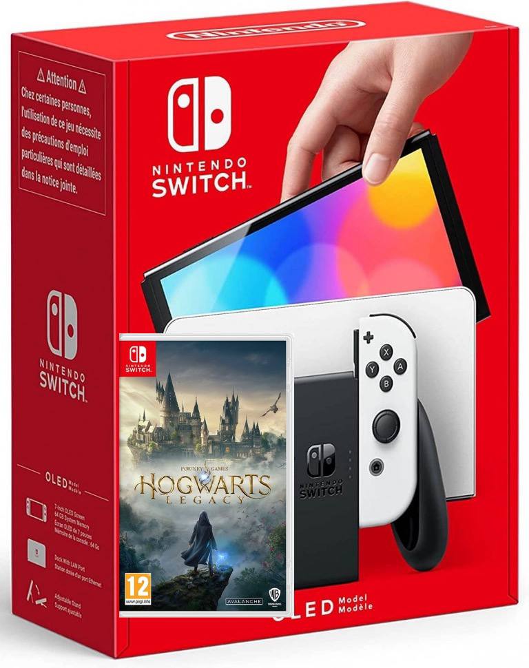Купить Nintendo Switch (OLED model) White + Игра Hogwarts Legacy в ...