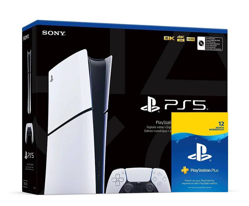 Купить PlayStation 5 Slim Digital Edition + Подписка PS Plus (12