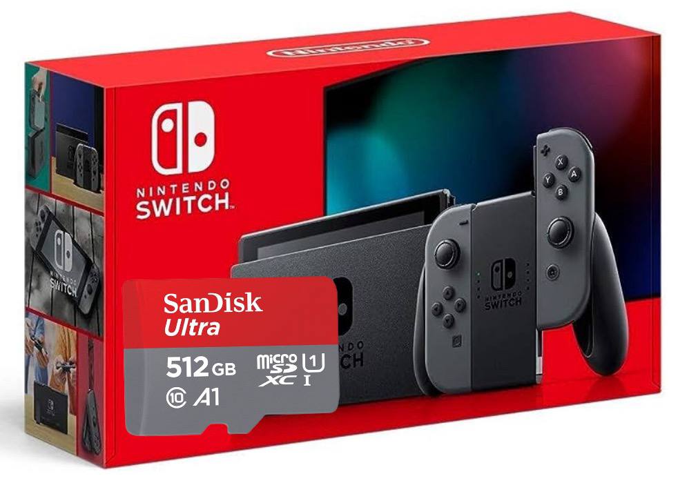 Купити Nintendo Switch Gray (Upgraded) + Карта пам'яті SanDisk