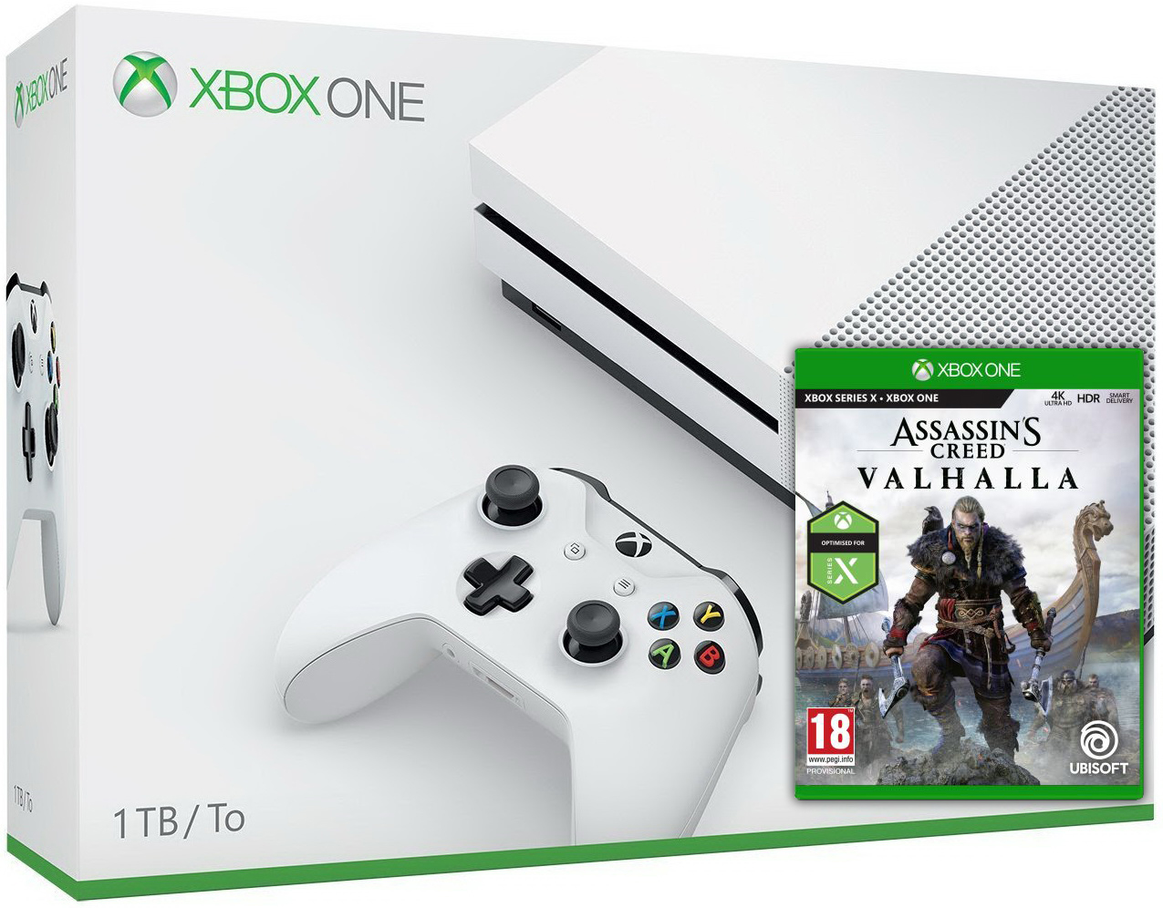 ≡ Microsoft Xbox One S 1Tb White + Assassin’s Creed Valhalla (русская ...