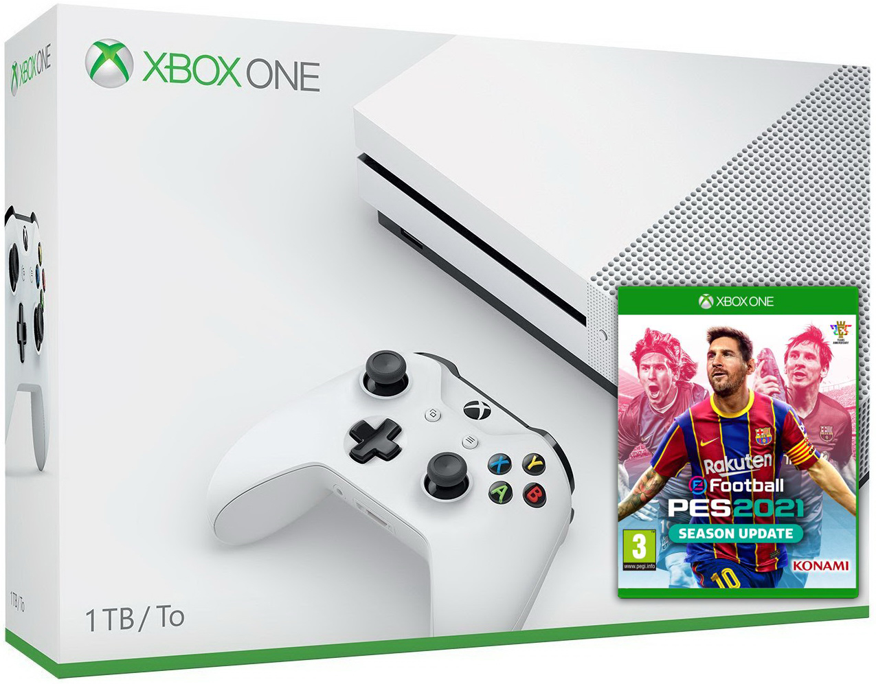 Pes 2021 Xbox One S ≡ Microsoft Xbox One S 1Tb White EFootball
