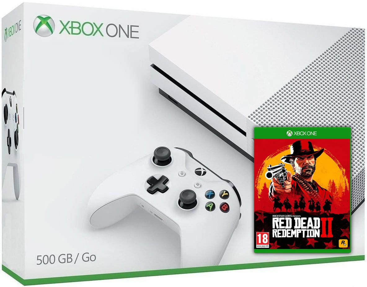 ≡ Microsoft Xbox One S 500Gb White + Red Dead Redemption 2 (русские ...
