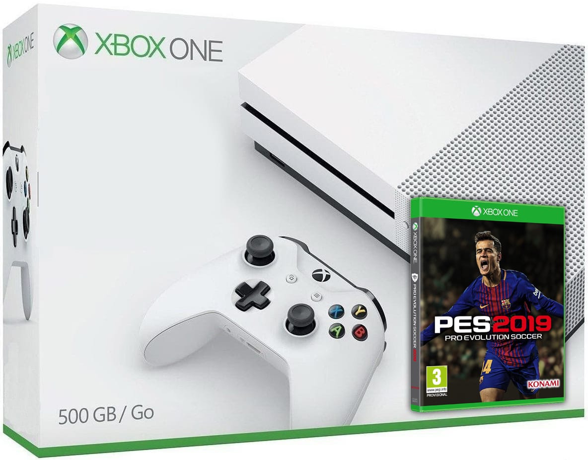 ≡ Microsoft Xbox One S 500Gb White + PES 2019 (русская версия) – купить ...